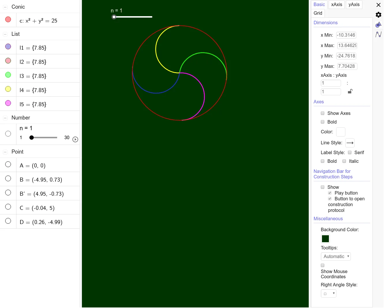 Colorful Circle: Circular Pattern Construction via Sequence and Reflection