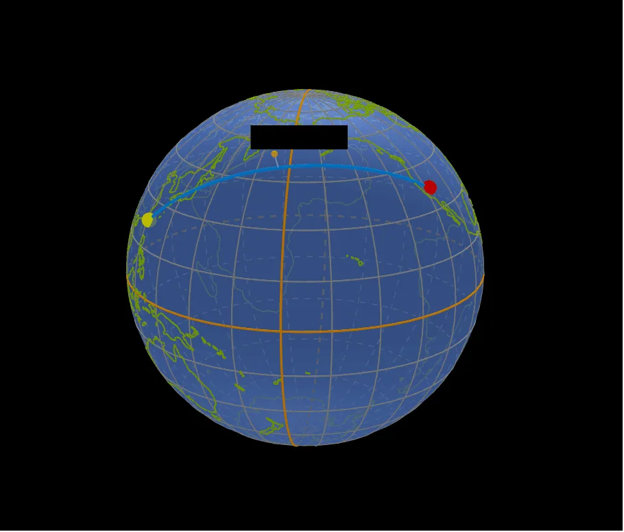 Straight-Line Distance on Earth (Chord Length on a Sphere)