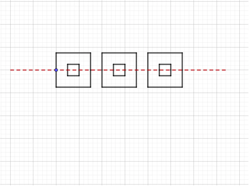 Translation Transformation of a Nested Square Pattern