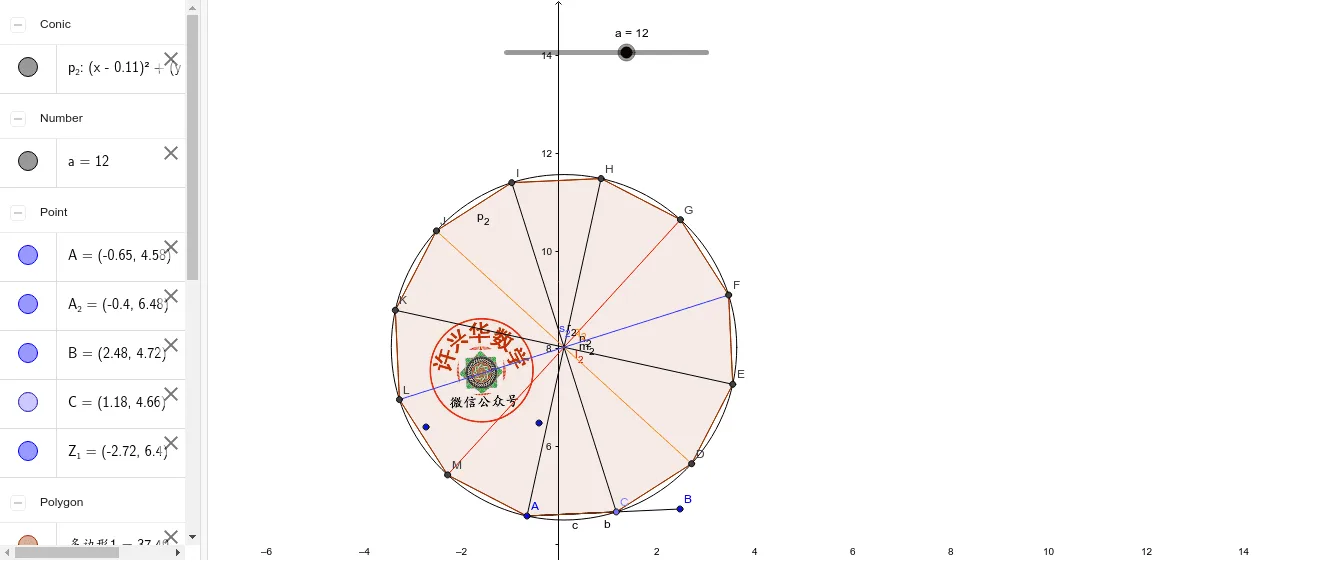 Dynamic Demonstration of Similar and Continuously Changing Regular Polygons