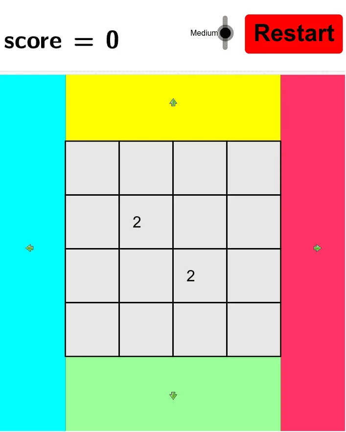 2048 Text Game in GeoGebra