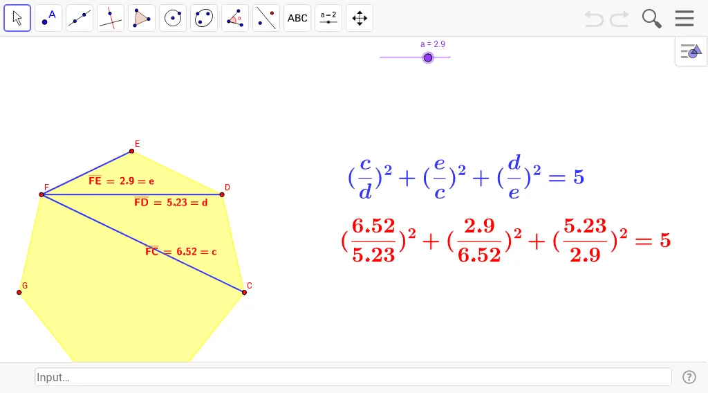 Geometric Construction and Distance Properties of a Regular Heptagon