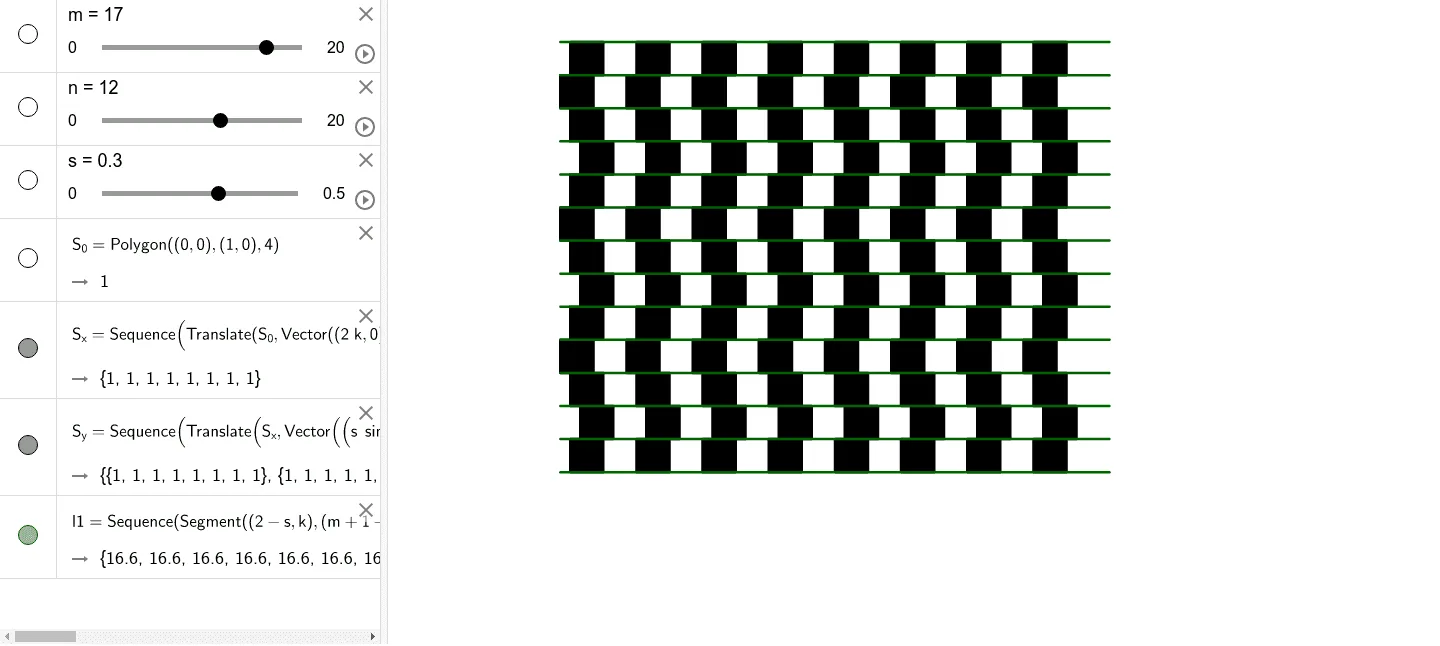 Parallel Line Illusion: Interactive Geometric Optical Illusion