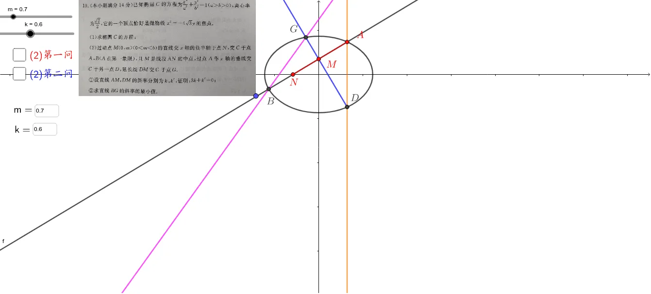Interactive Conic Sections Problem-Solving Demo