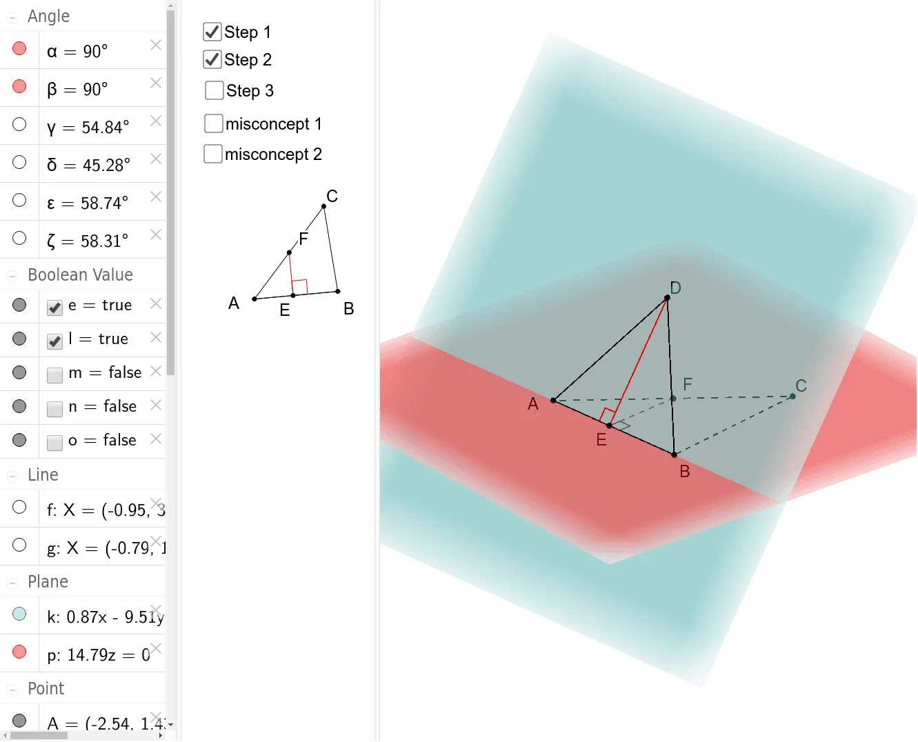 Angle Between Two Planes Demonstration