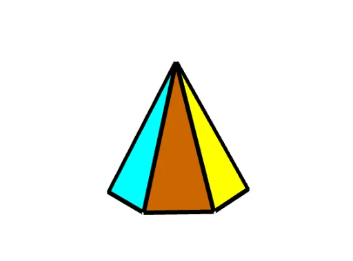 Rotation and Perspective of a Regular Hexagonal Pyramid