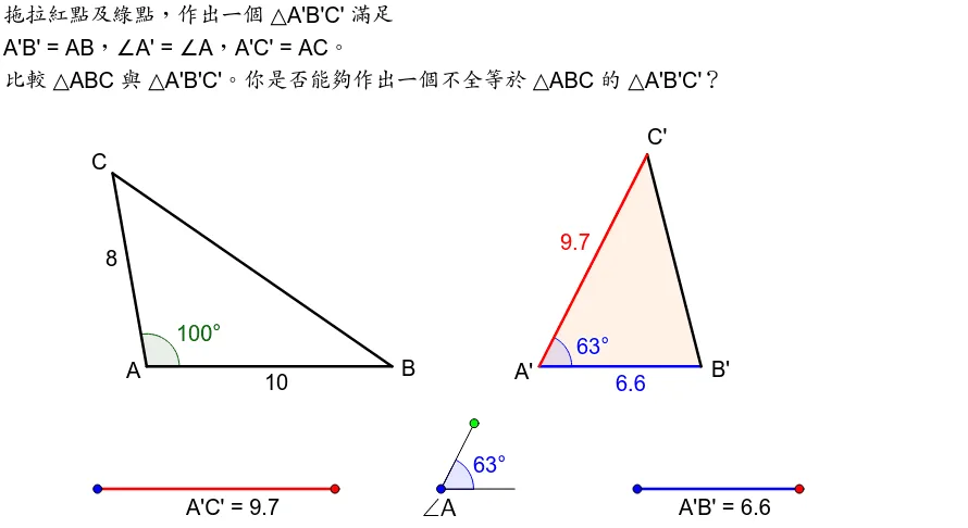 Congruence Transformations of Triangle and Square with Tangent Line Construction