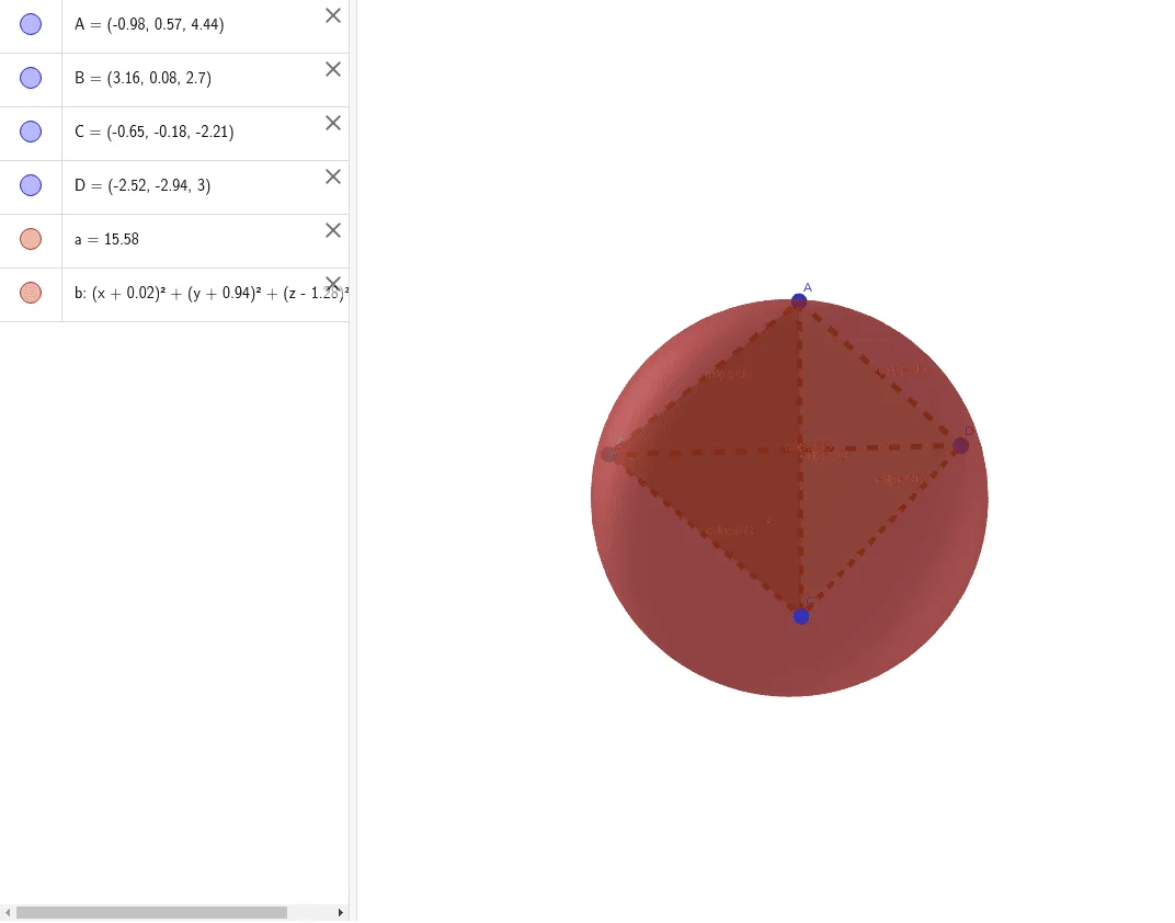 Construction and Demonstration of the Circumscribed Sphere of a Tetrahedron
