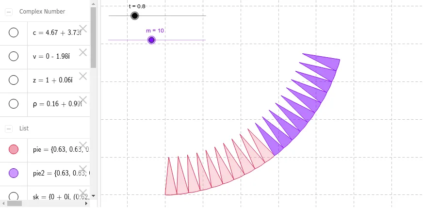 Unrolling Circle Area Demonstration (Lecture Edition)